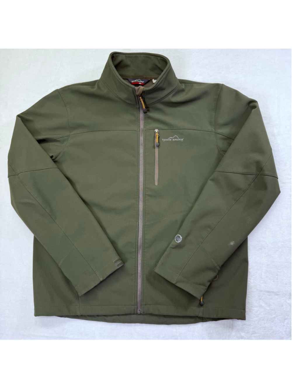Men's Eddie Bauer Performance Softshell Jacket Large Green Olive